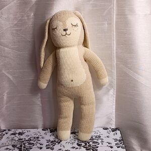 Blabla Soft Beige Knit Bunny Plush for Kids
